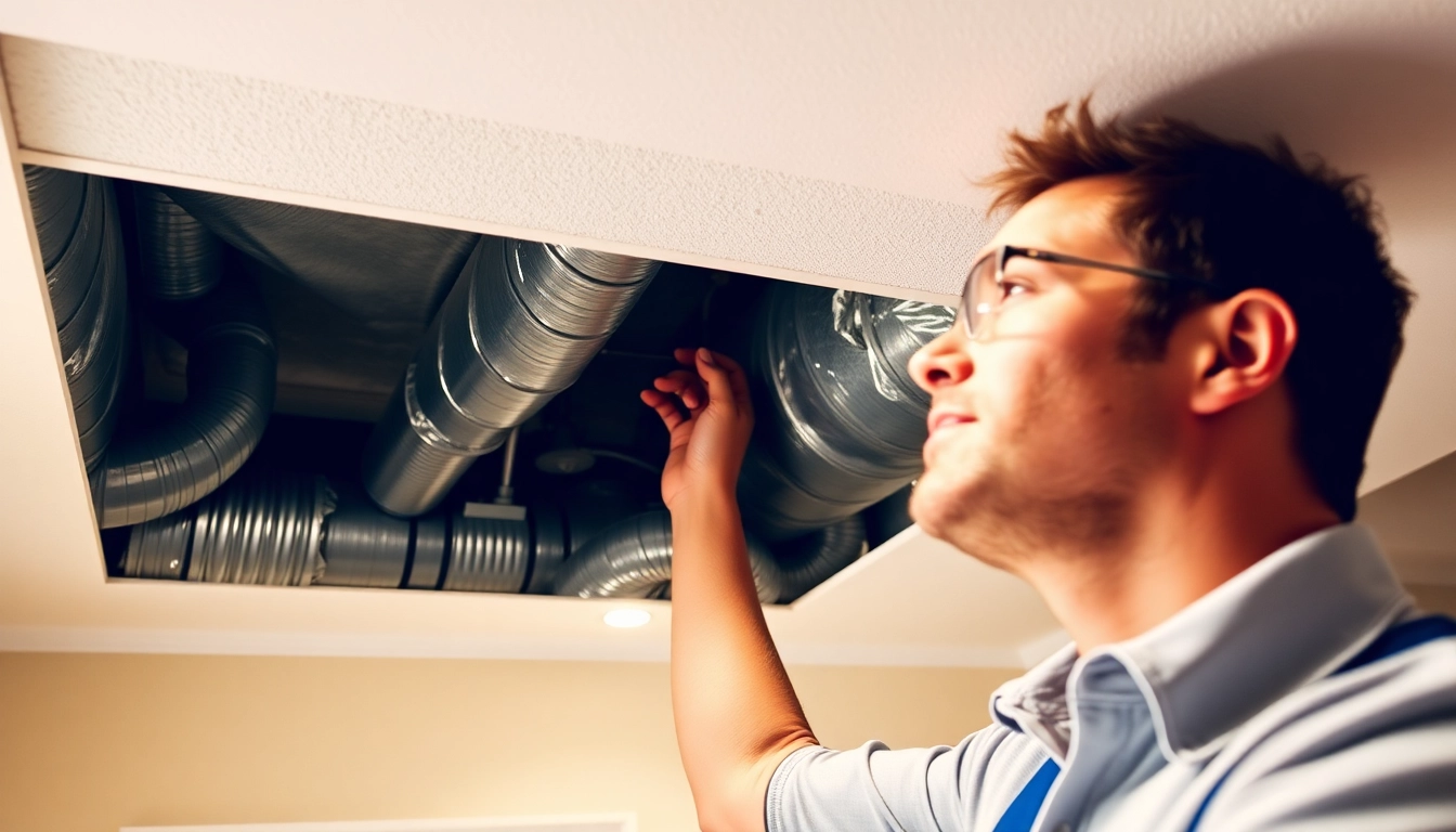 Expert technician performing air duct cleaning Salt Lake City for improved indoor air quality.