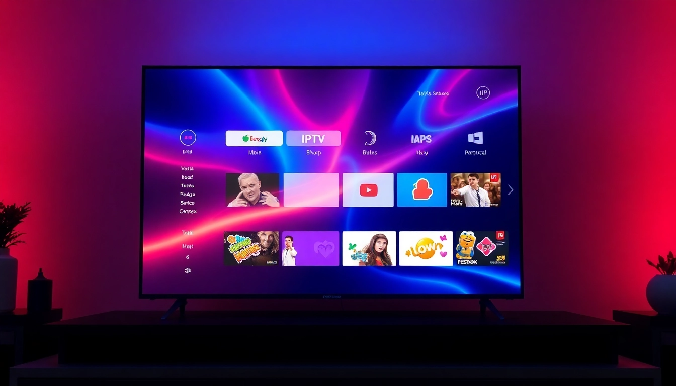 Engage with the best IPTV Suisse streaming options displayed on a sleek TV interface.