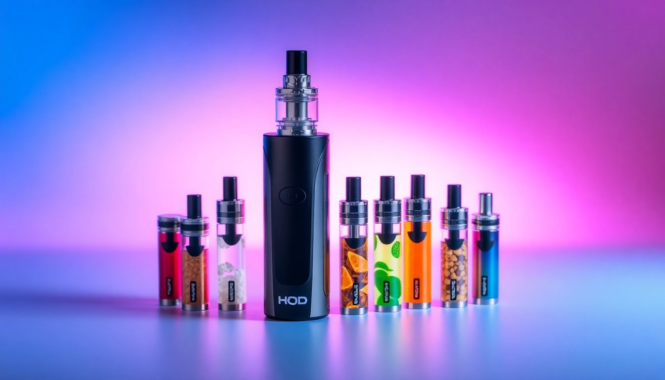 Buy HQD Surv kaufen – vibrant display of HQD Surv vapes with colorful flavors.