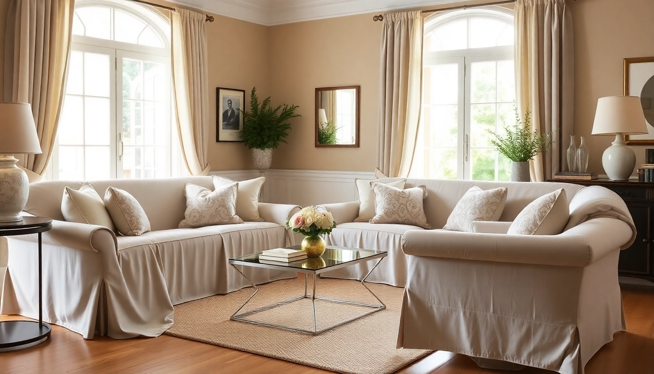 Transform your space with La Maison des housses slipcovers that offer elegance and protection.