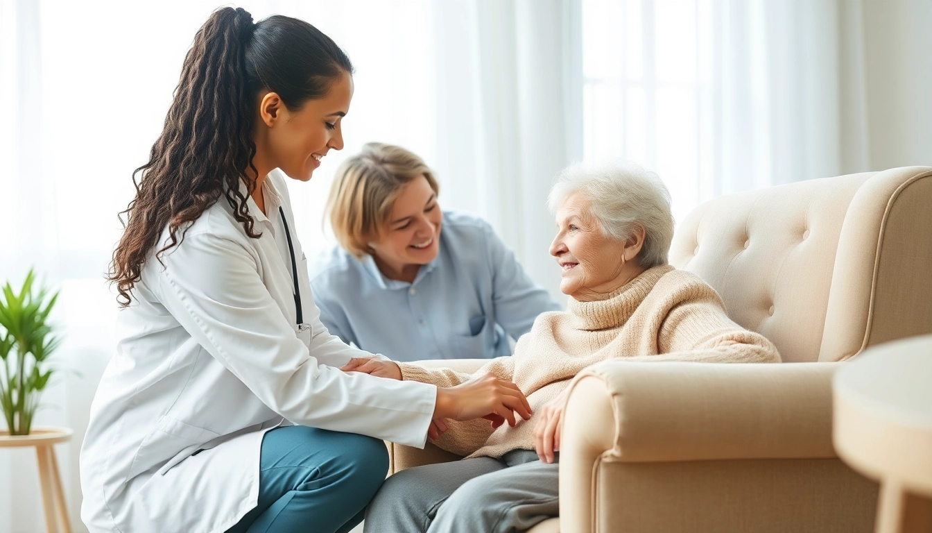 Engaging caregiver providing compassionate austin senior home care in a peaceful living room.