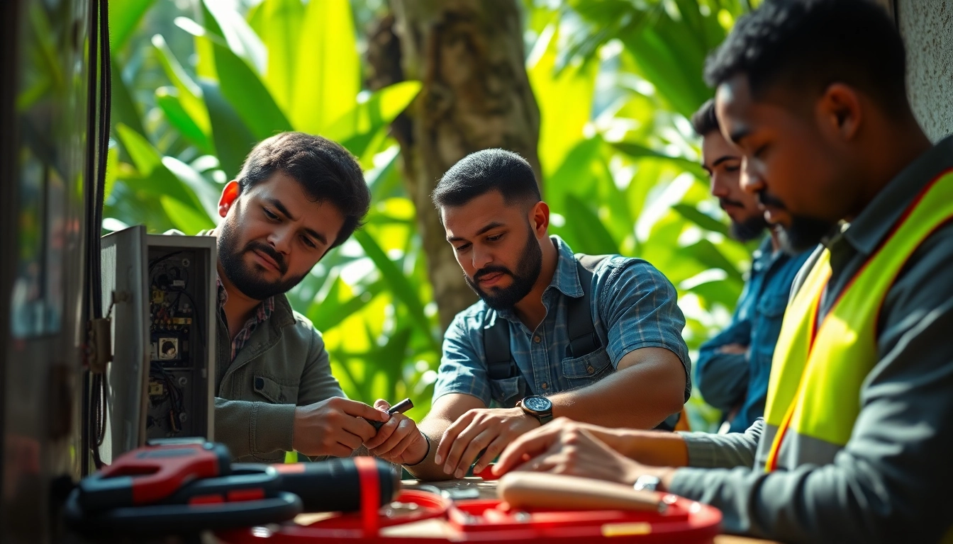 Engaging electricians during their apprenticeship in Hawaii, focusing on teamwork and training.