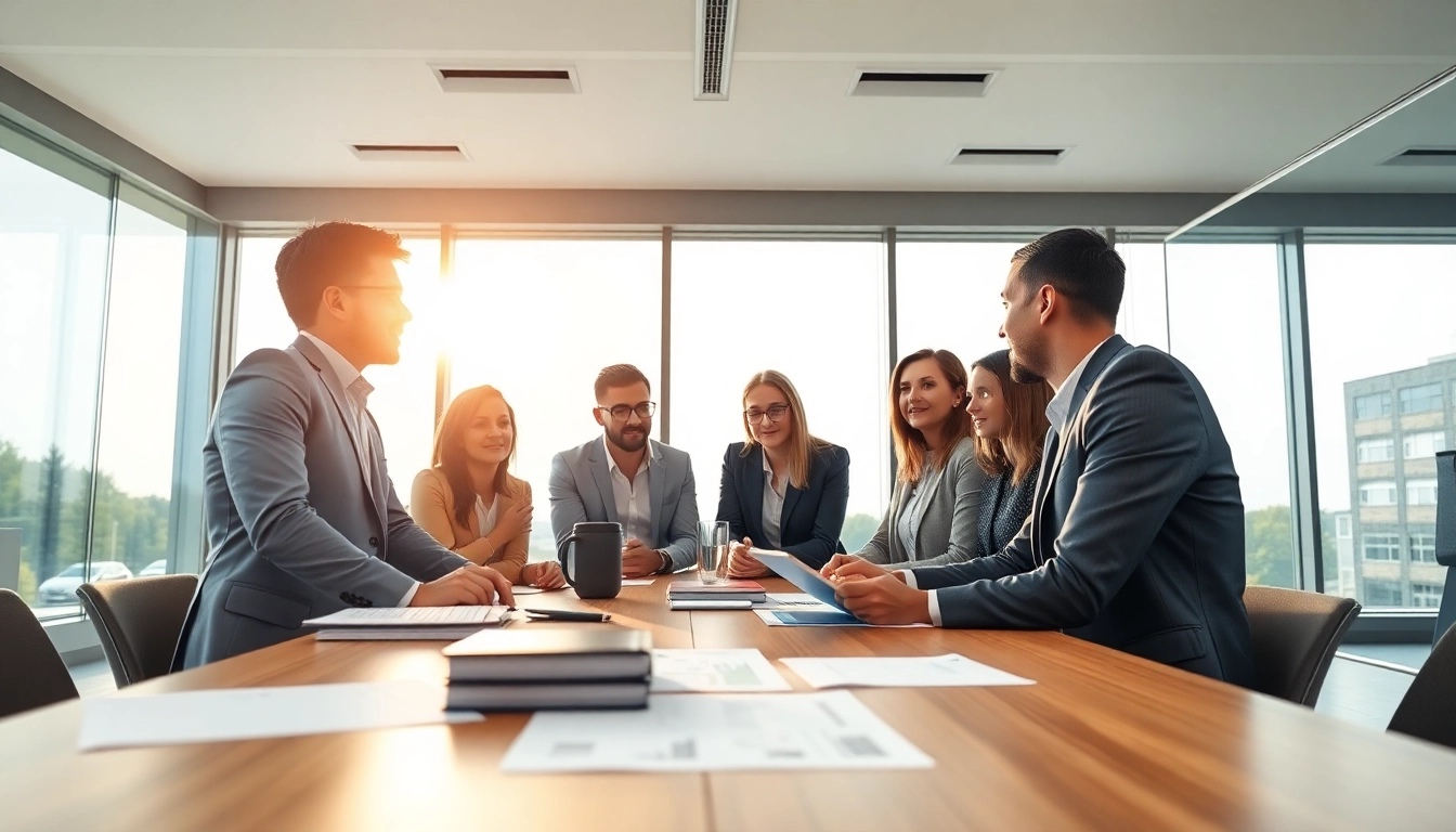 Créer une holding Luxembourgeoise SOPARFI lors d'une réunion professionnelle dans un bureau moderne.