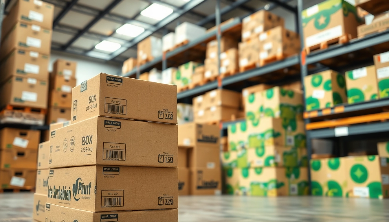 Explore an array of eco-friendly Boxes in a well-organized warehouse setting.