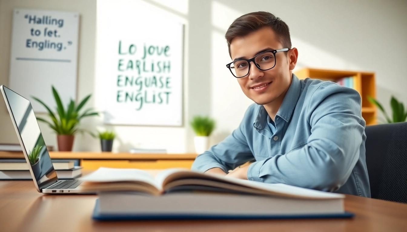 Engaging Duolingo English Test practice scene with a focused student studying.