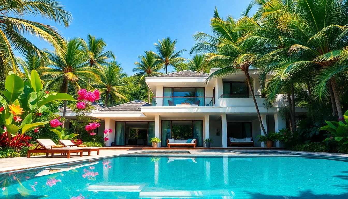 Experience luxurious villa rentals in Phuket featuring stunning architecture and serene gardens.