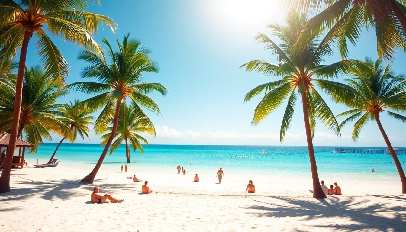Relaxing scene highlighting Livingstone Vacations Bahamas Travel with luxury resort and crystal-clear waters.