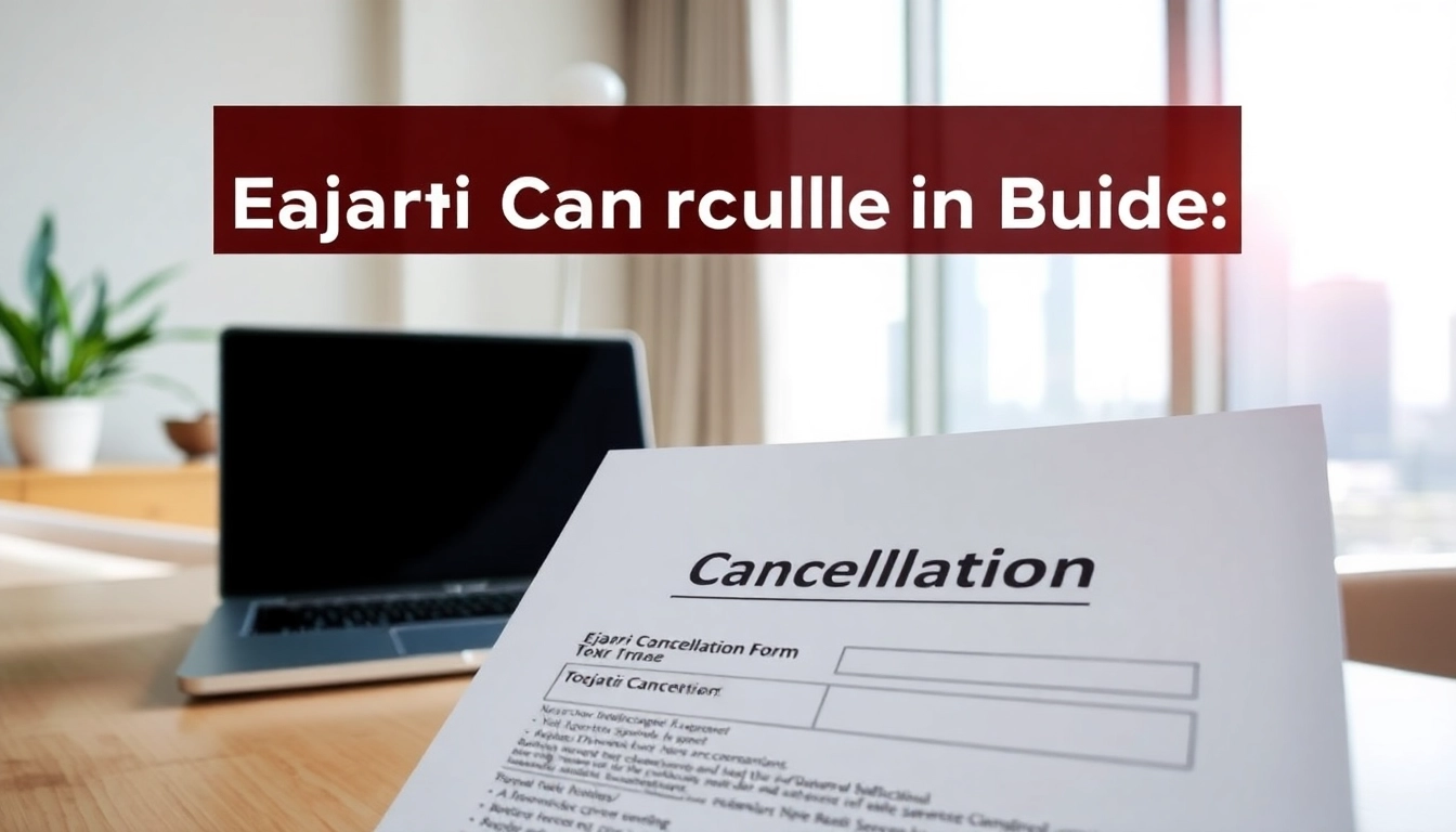 Learn about the ejari cancellation​ process with a detailed guide presented in an office setting.
