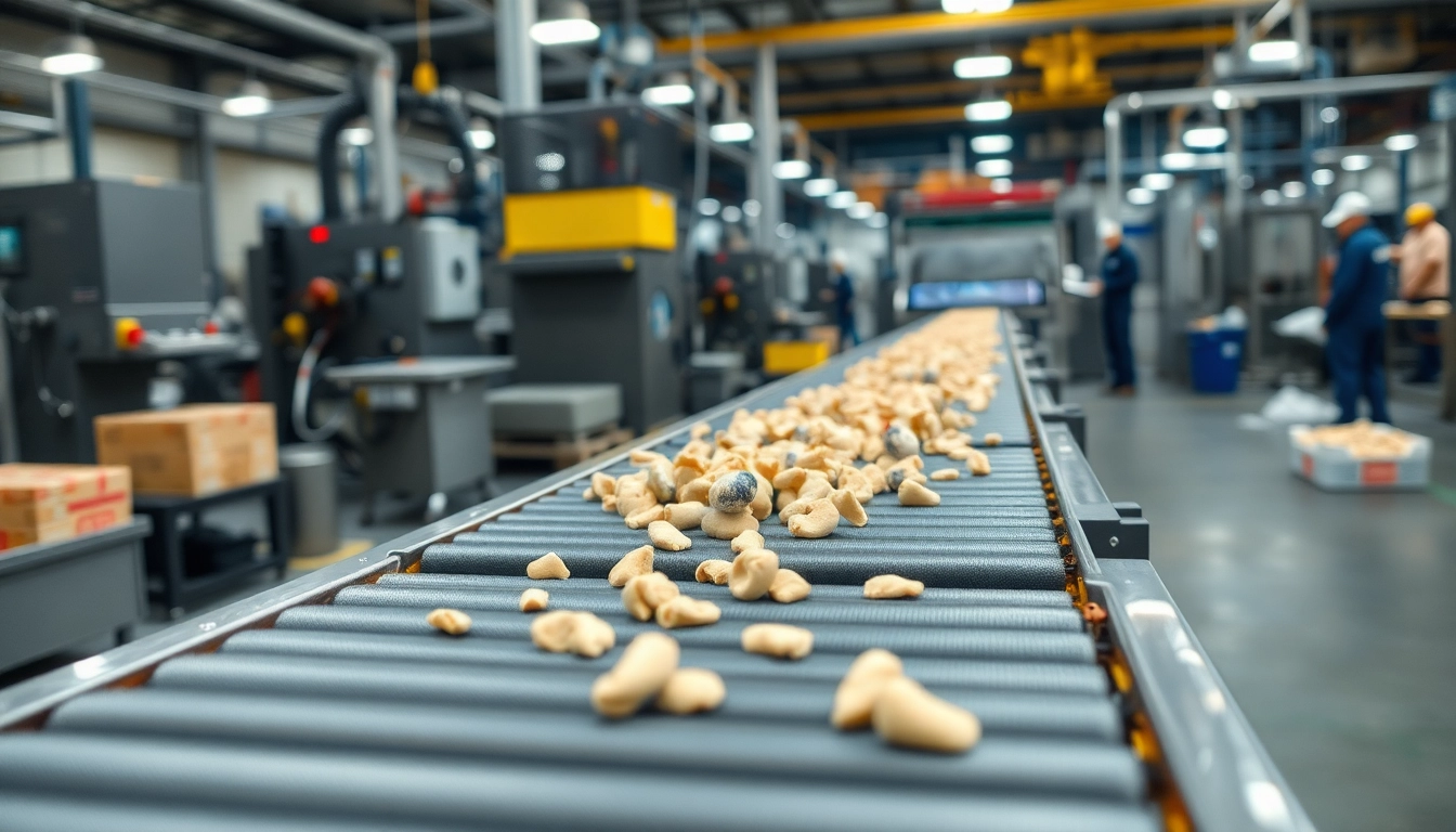 Vacuum conveyor system transporting materials efficiently in a busy industrial environment.