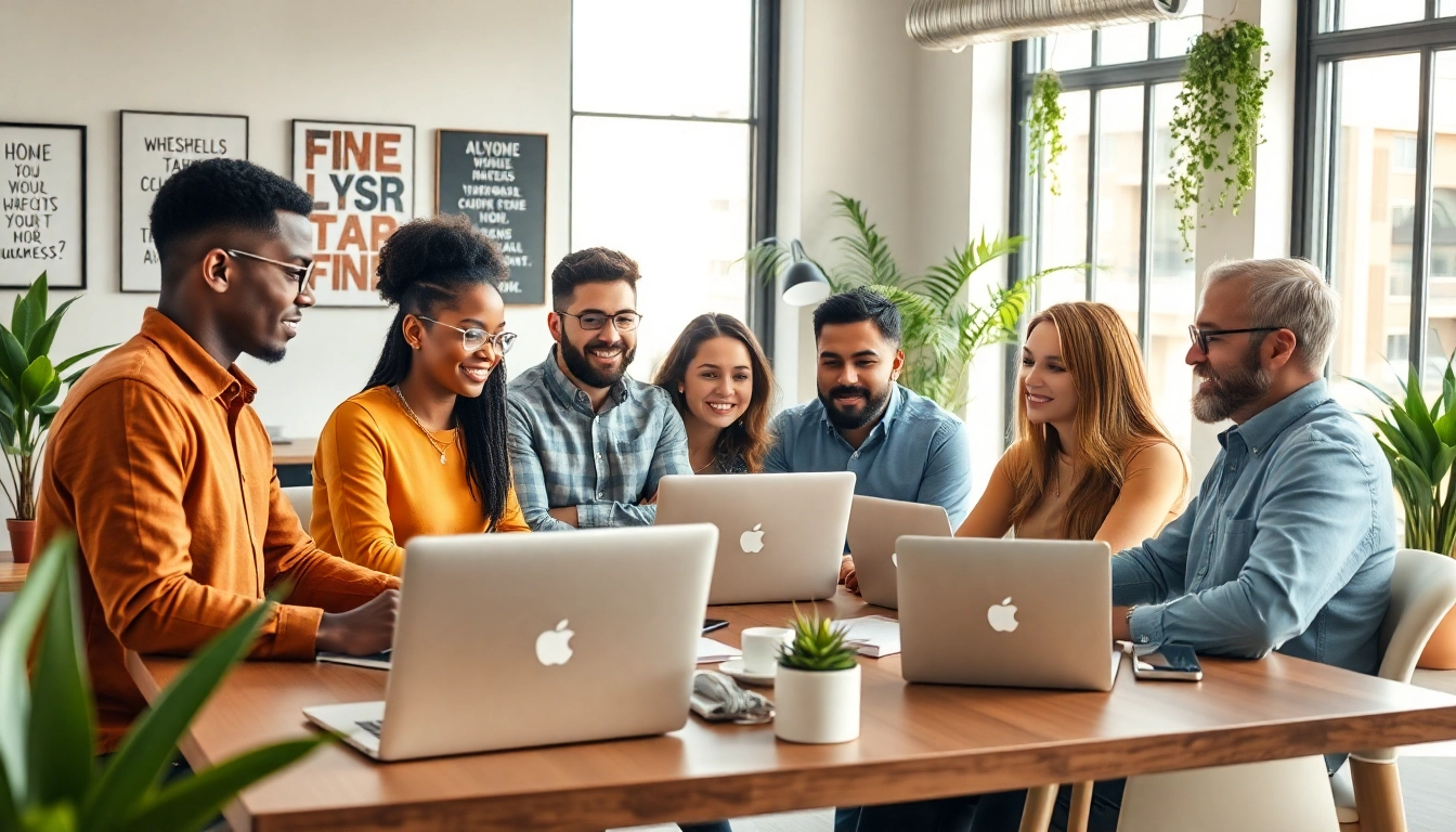 Engaged small business owners discussing strategies for Small Business Subscription models in a modern workspace.