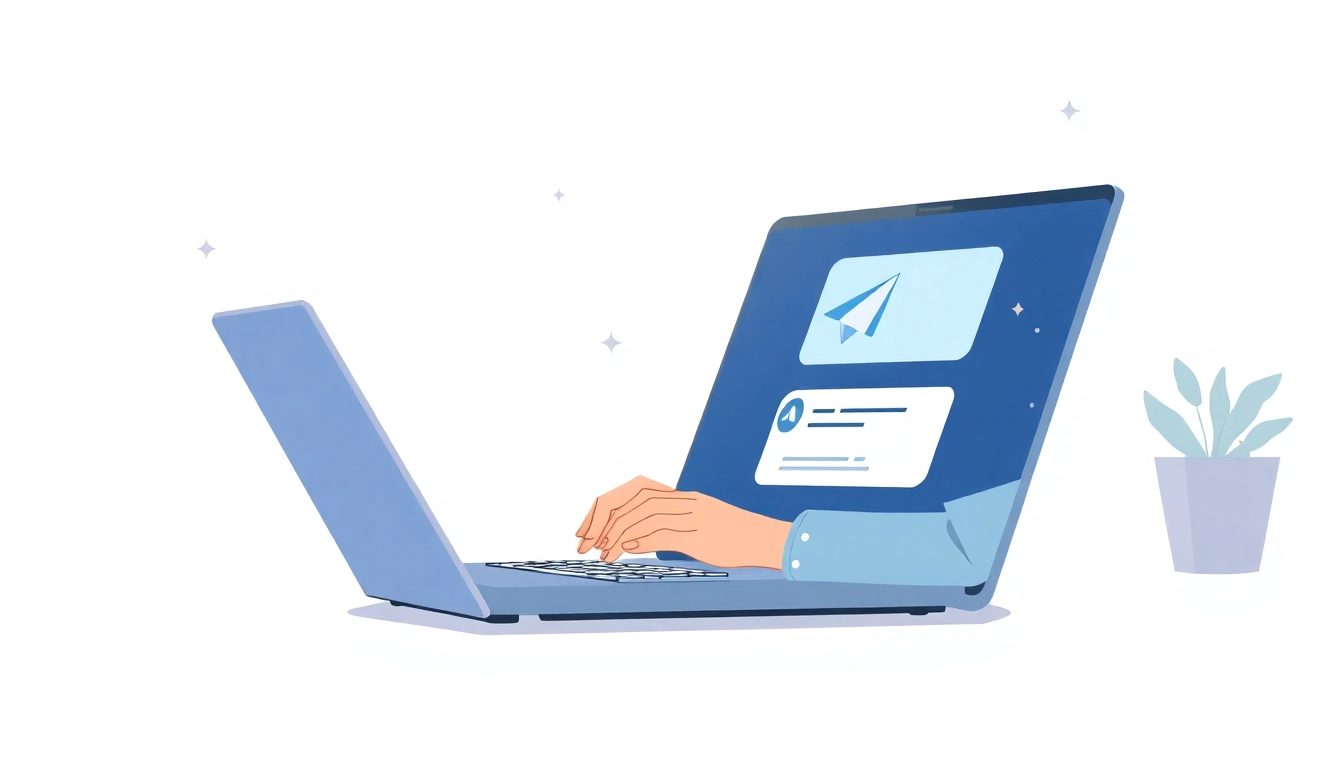 Engaging view of the Telegram電腦版 interface on a laptop screen featuring user-friendly chat options.