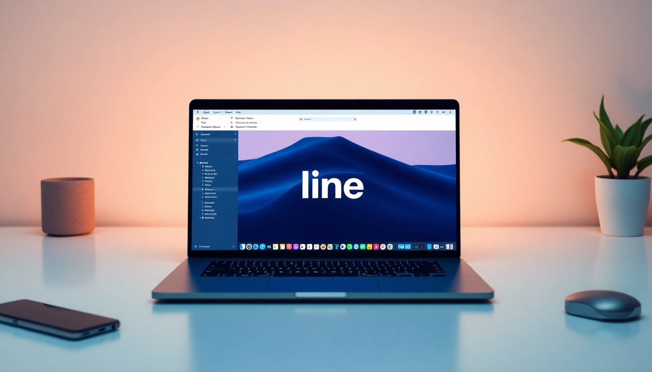 Explore the features of 電腦版line下載 on a stylish laptop, emphasizing functionality and user experience.