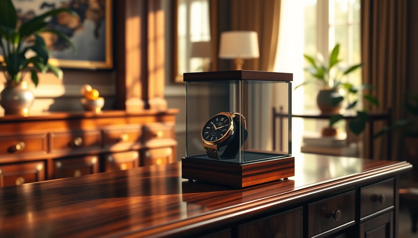Showcasing the best watch winder with elegant details and a luxurious setting.