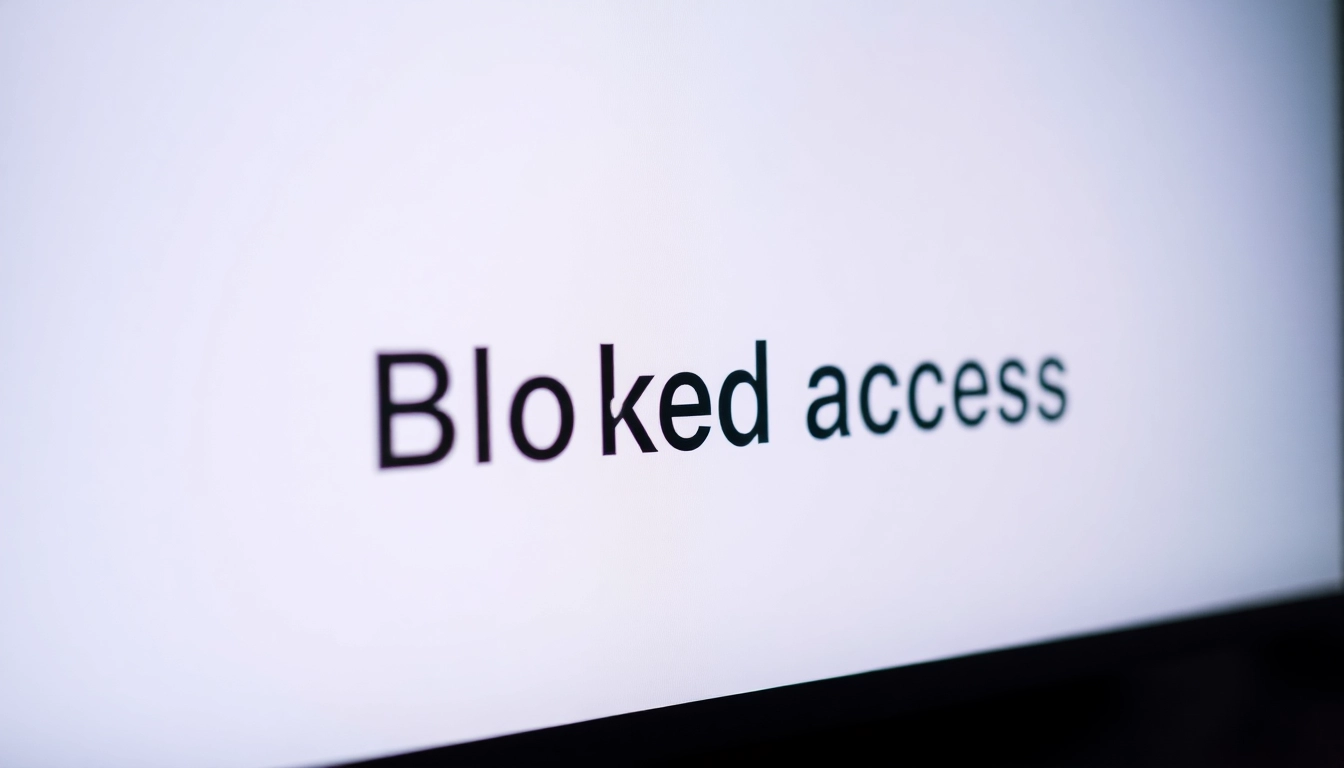 Inatogel access blocked notice displayed on a computer screen, indicating security service protection.