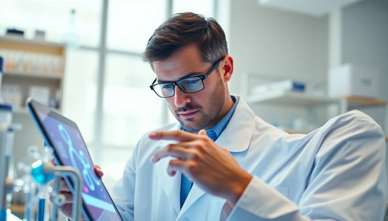 Calculate DNA molecular weight using an advanced DNA Molecular Weight Calculator in a professional lab setting.