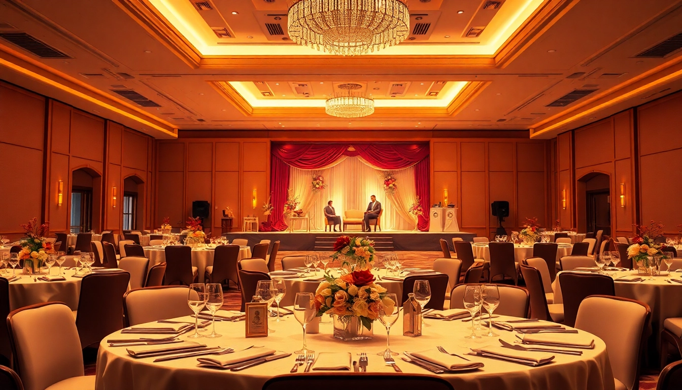 Host an event at the modern trenton event center with elegant decor and spacious setup.